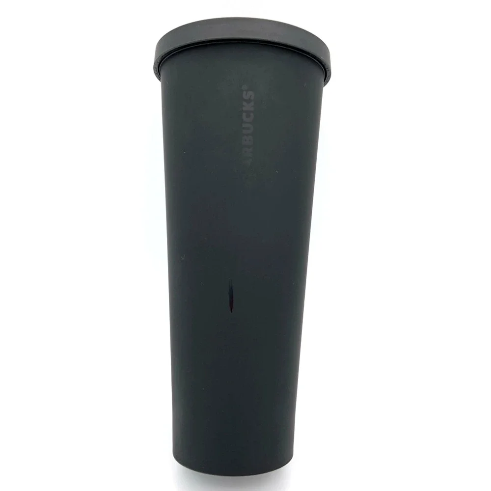 Starbucks 2015 Soft Touch Matte Black Venti Tumbler Cold Cup Acrylic Collectible